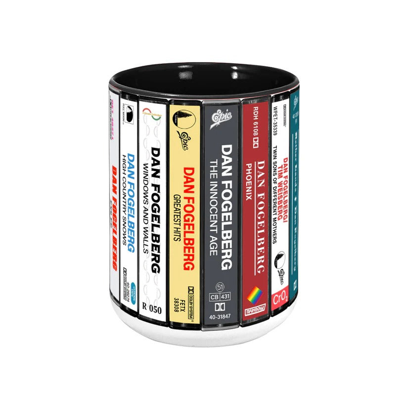 Dan Fogelberg Albums Cassette Collection Retro Accent Mug