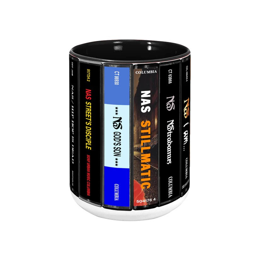 Nas Albums Cassette Collection Retro Accent Mug