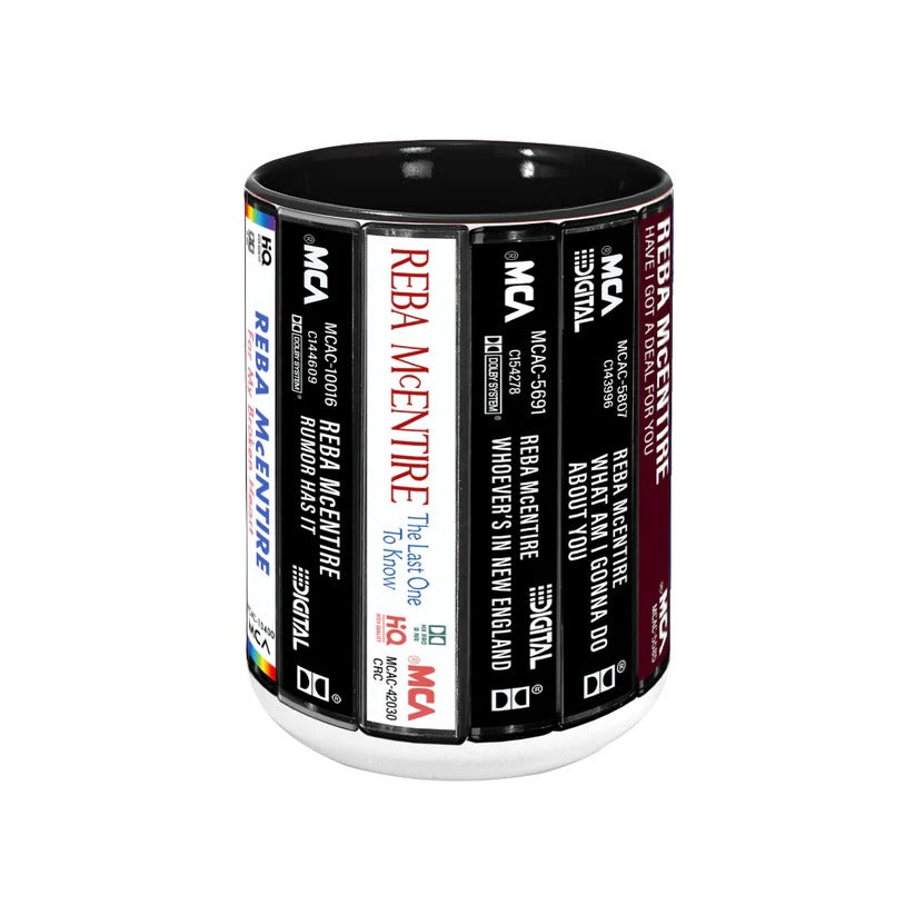 Reba McEntire Albums Cassette Retro Collection Accent Mug