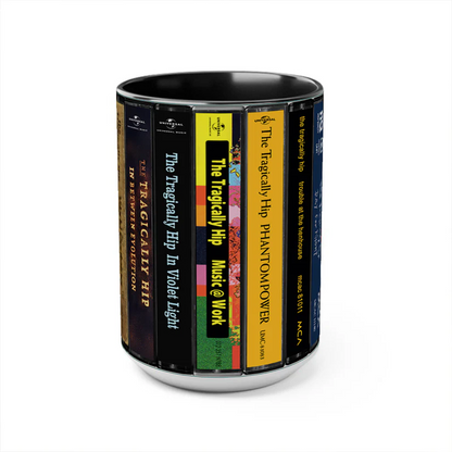 The Tragically Hip Albums Cassette Collection Retro Accent Mug
