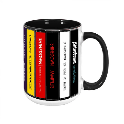 Shinedown Albums Cassette Collection Retro Accent Mug