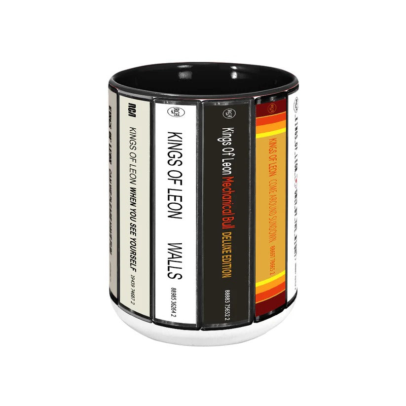 Kings Of Leon Albums Cassette Collection Retro Accent Mug
