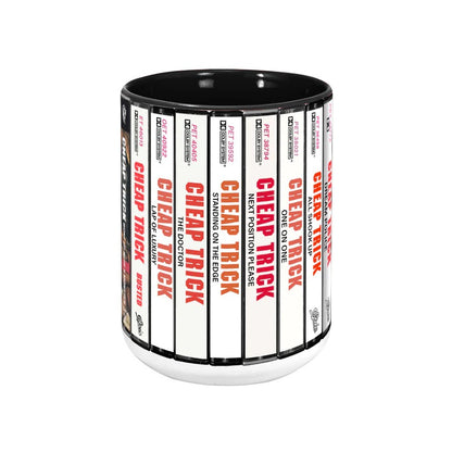 Cheap Trick Albums Cassette Collection Retro Accent Mug