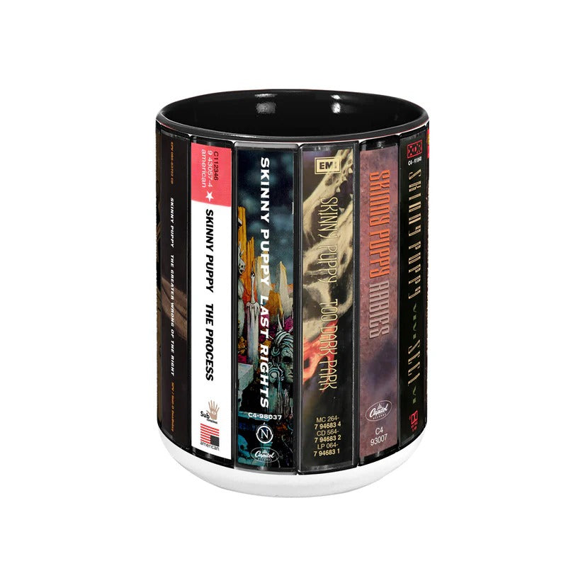 Skinny Puppy Albums Cassette Collection Retro Accent Mug