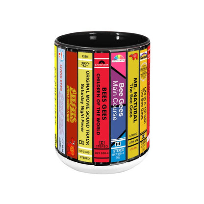 Bee Gees Albums Cassette Collection Accent Mug