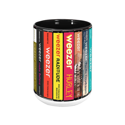 Weezer Albums Cassette Collection Retro Accent Mug