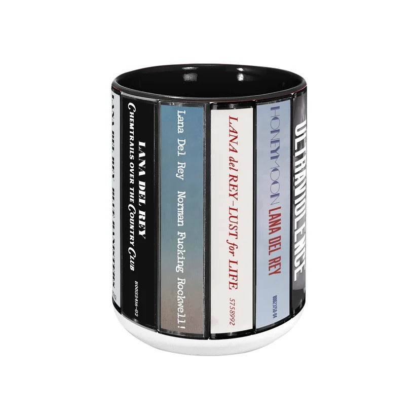 Lana Del Rey Albums Cassette Collection Retro Accent Mug