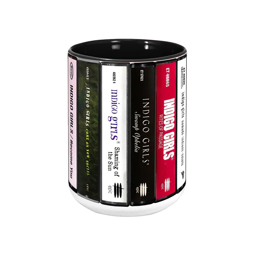 Indigo Girls Albums Cassette Collection Retro Accent Mug