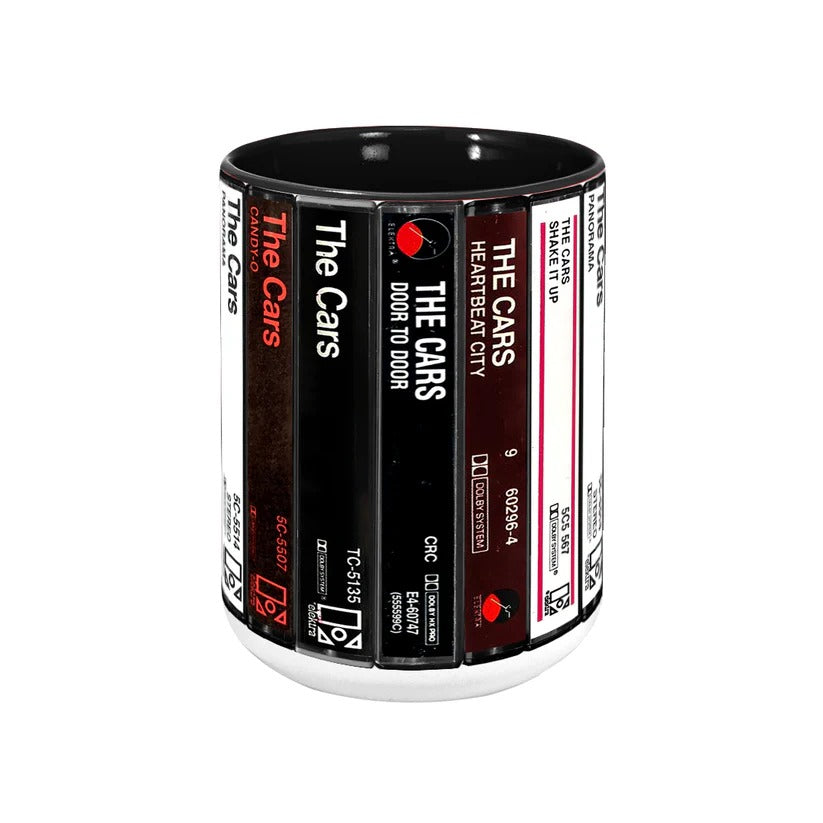 The Cars Albums Cassette Collection Retro Accent Mug