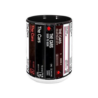The Cars Albums Cassette Collection Retro Accent Mug