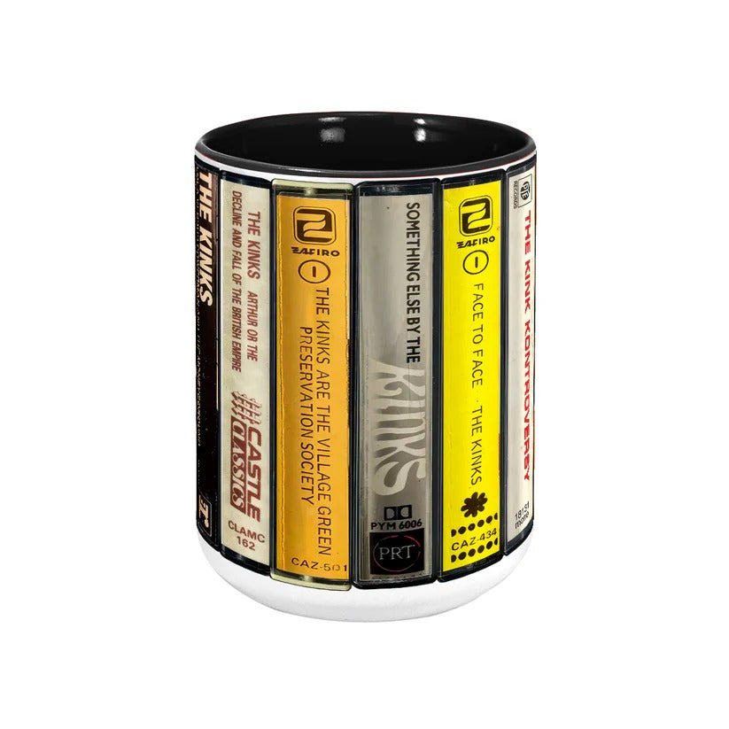 The Kinks Albums Cassette Retro Collection Accent Mug