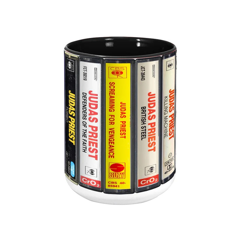 Judas Priest Albums Cassette Retro Collection Accent Mug