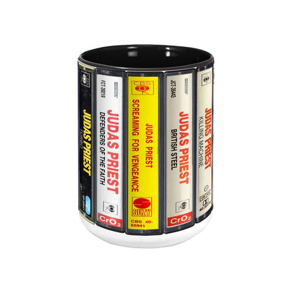 Judas Priest Albums Cassette Retro Collection Accent Mug
