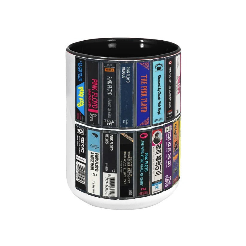 Pink Floyd Albums Cassette Retro Collection Accent Mug - Extended Vers