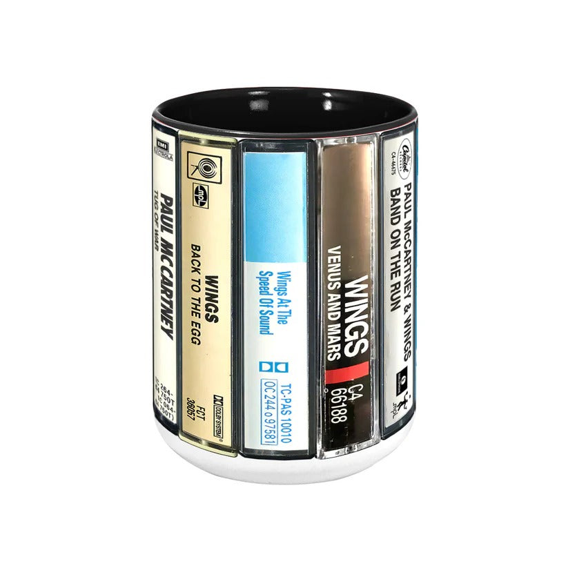 Paul McCartney Albums Cassette Retro Collection Accent Mug
