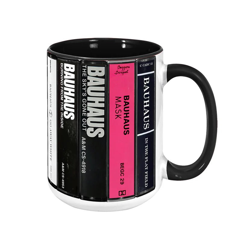 Bauhaus Albums Cassette Collection Retro Accent Mug