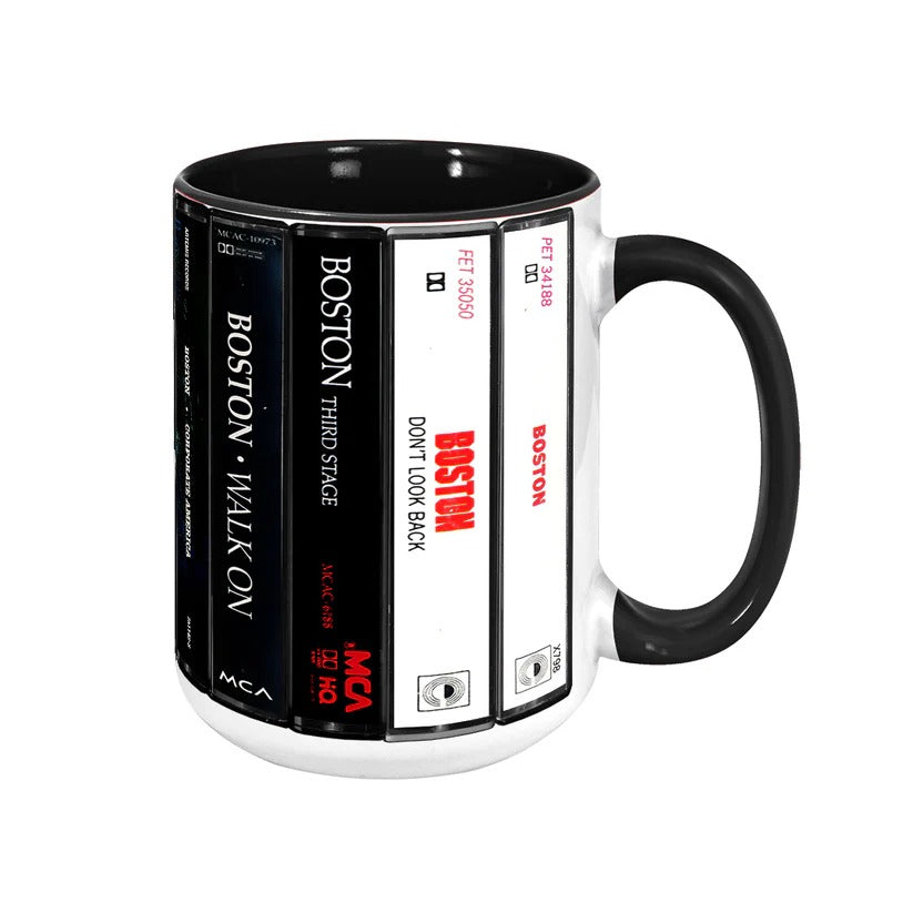 Boston Albums Cassette Collection Retro Accent Mug
