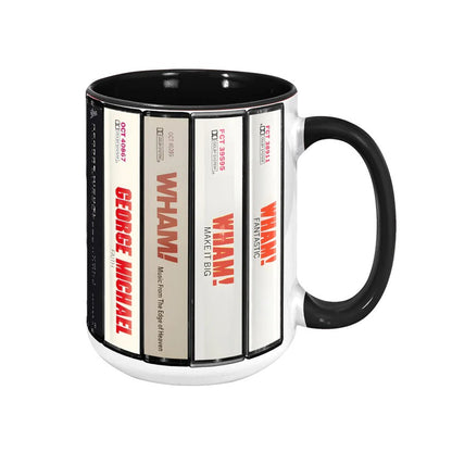 George Michael Albums Cassette Retro Accent Mug