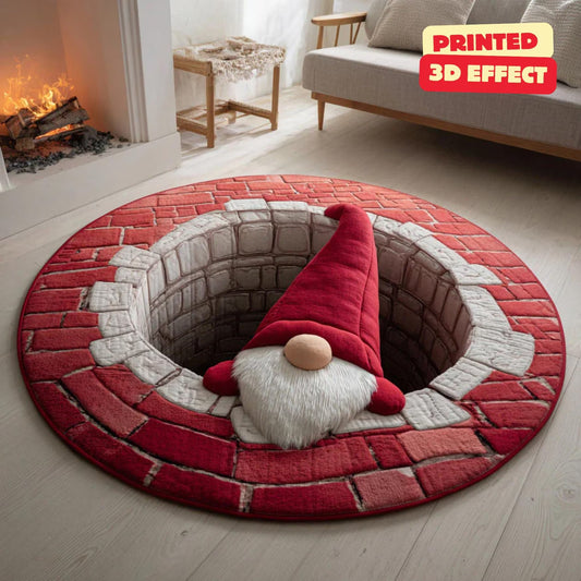 Christmas Gnome Quilted Round Mat