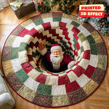 Santa Claus Quilted Round Mat