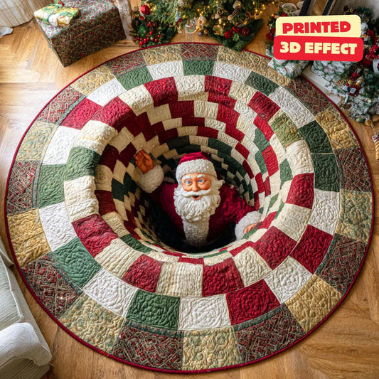 Santa Claus Quilted Round Mat