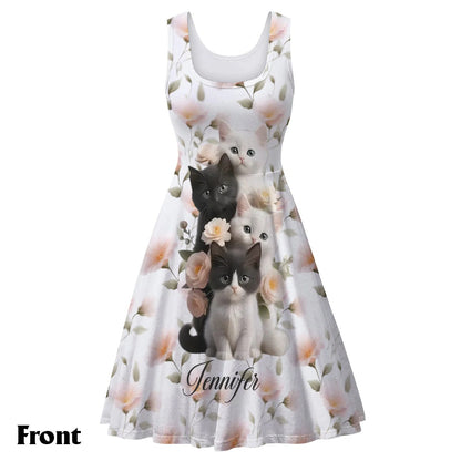 Cute Kittens - Personalized Sleeveless Dress