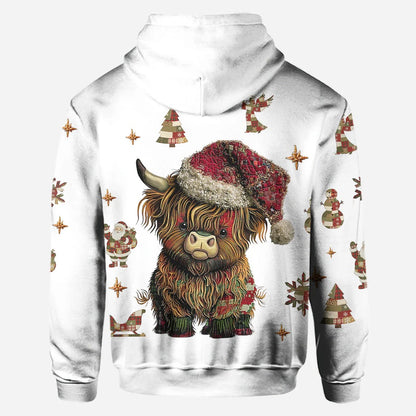 Personalized Cute Hightland Cow - Highland Cow Hoodie and Leggings