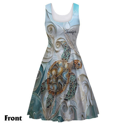 Salty Lil' Beach - Personalized Sleeveless Dress