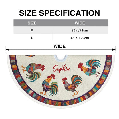 Love Chicken - Personalized Chicken Tree Skirt
