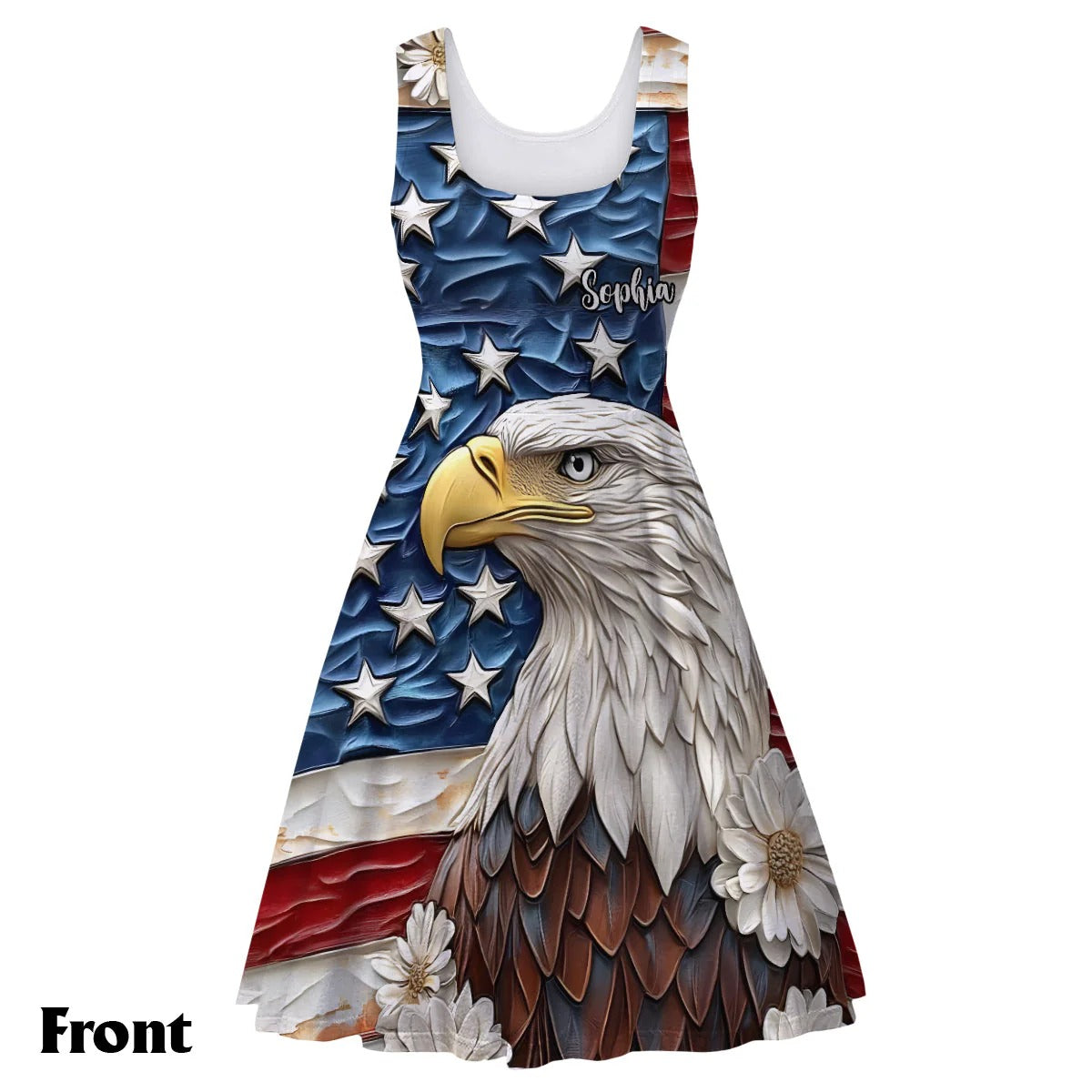 God Bless America - Personalized Sleeveless Dress