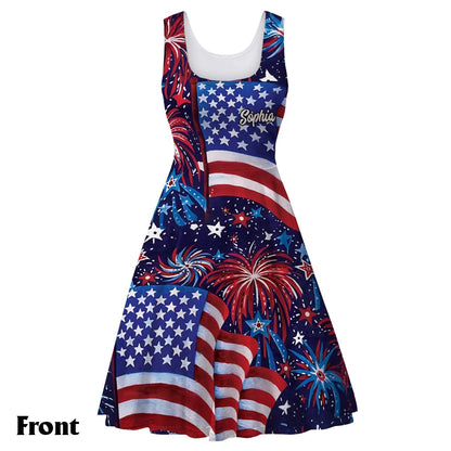 American Woman - Personalized Sleeveless Dress