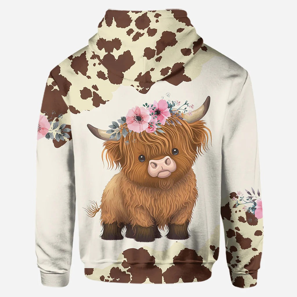 Just A Girl Who Loves Highland Cow - Personalized Hoodie and Leggings