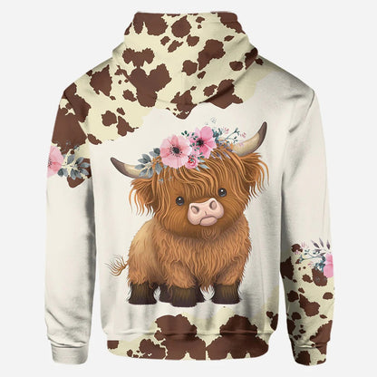 Just A Girl Who Loves Highland Cow - Personalized Hoodie and Leggings
