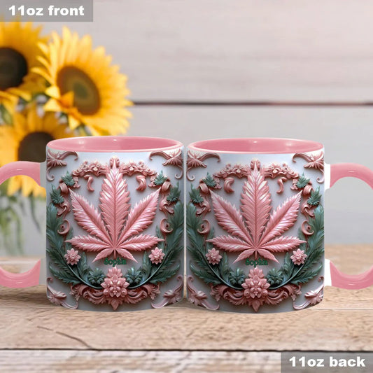 Stunning Leaf, Personalized Weed Accent Mug