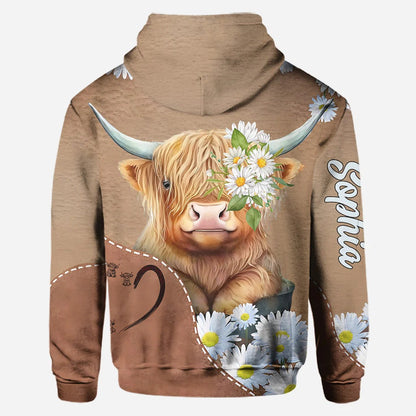Love Highland Cows - Personalized Hoodie and Leggings