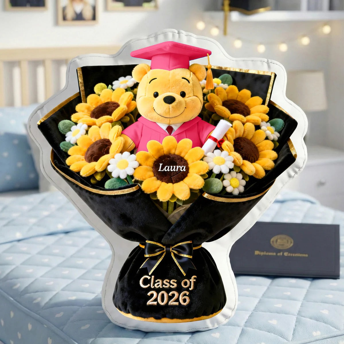 Graduation Flower Pillow - Personalized Gifts For Graduates Pillow