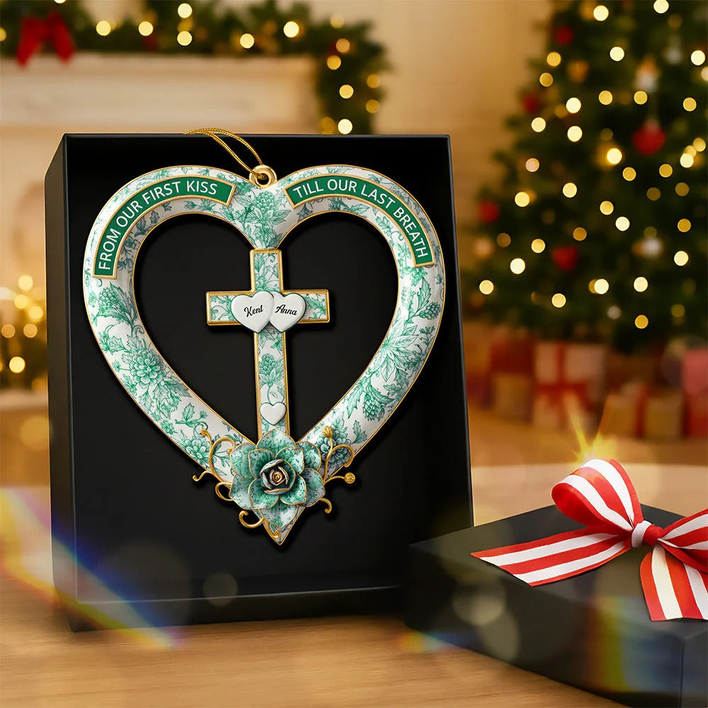 Christian Couple Christmas Ornament - Personalized Gifts For Couple