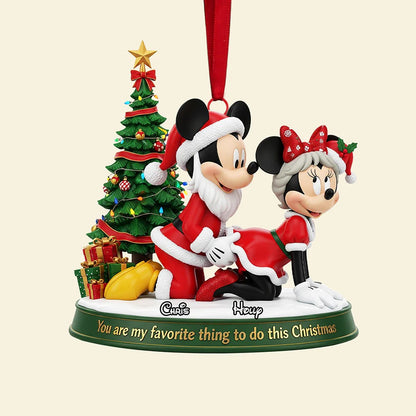 Naughty Claus Couple Ornament  - Personalized Gifts For Couple Ornament