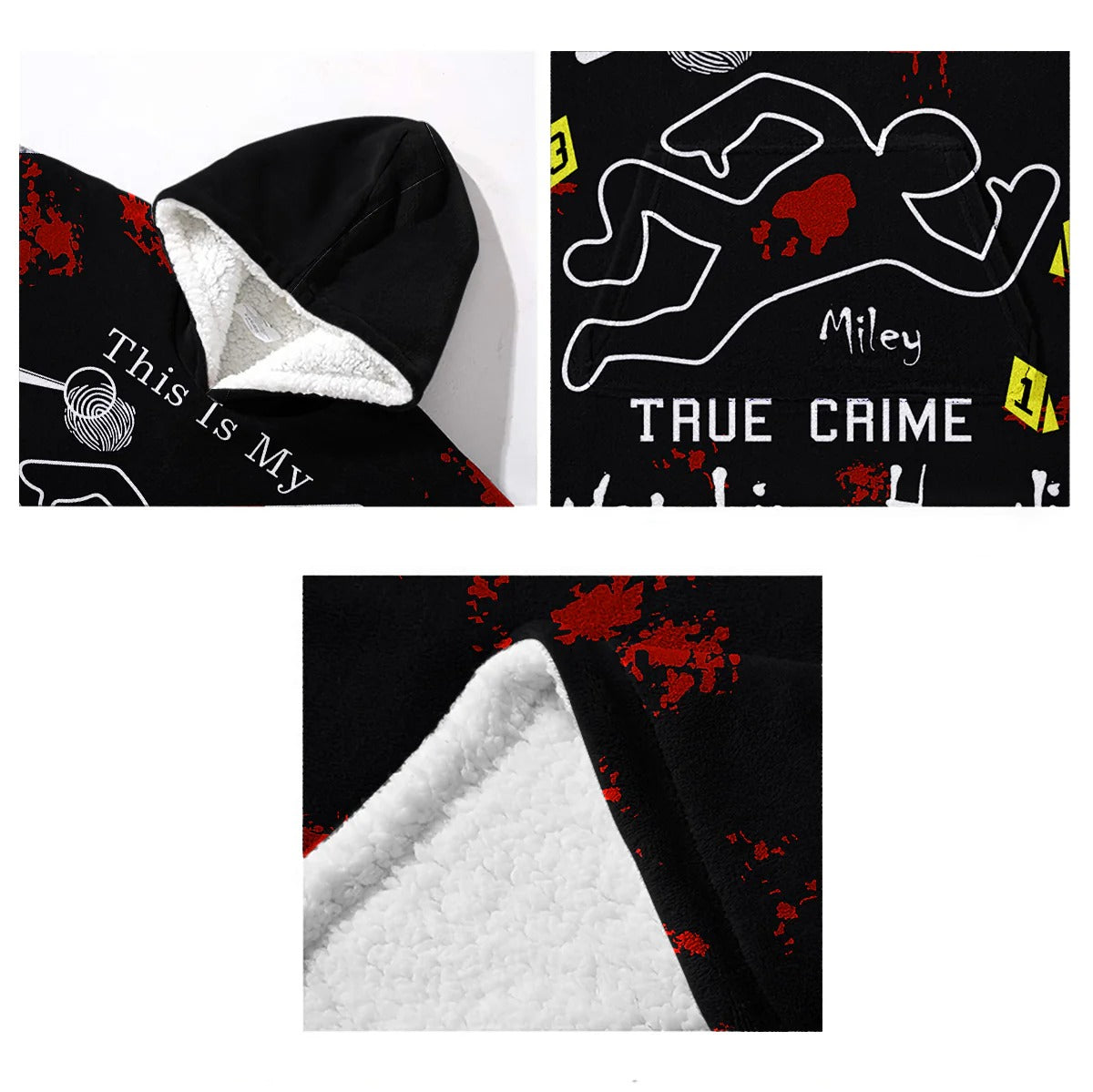 This Is My True Crime Watching Hoodie - Personalized Blanket Hoodie