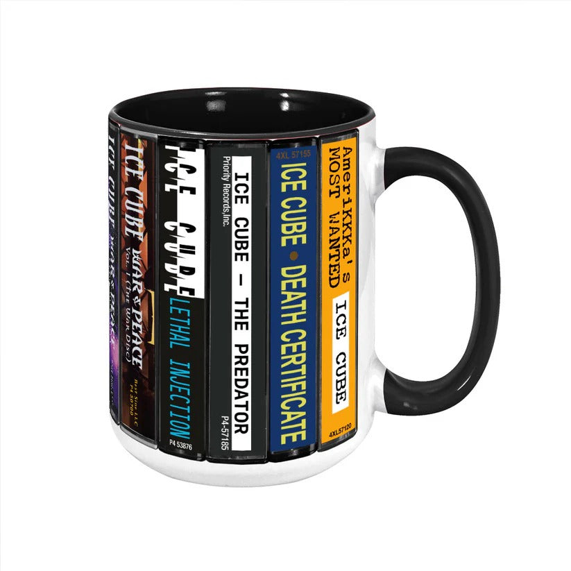 Ice Cube Albums Cassette Collection Retro Accent Mug