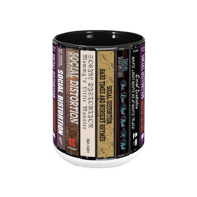 Social Distortion Albums Cassette Collection Retro Accent Mug
