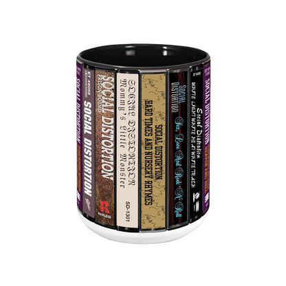 Social Distortion Albums Cassette Collection Retro Accent Mug