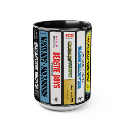 Beastie Boys Albums Cassette Collection Retro Accent Mug