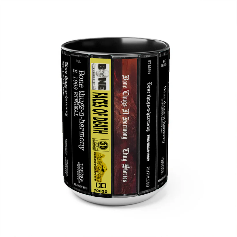 Bone Thugs-n-Harmony Albums Cassette Collection Retro Accent Mug