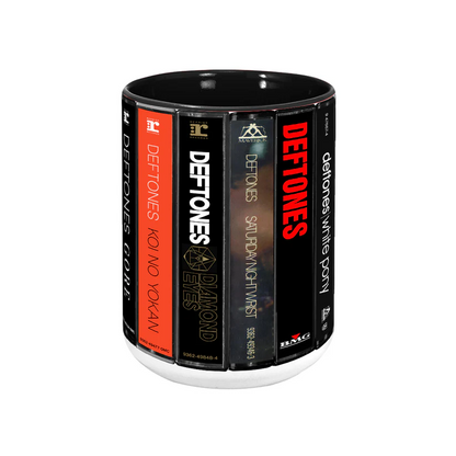Deftones Albums Cassette Collection Retro Accent Mug