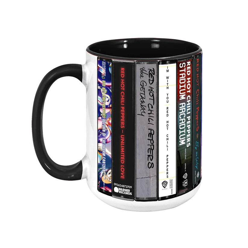 Red Hot Chili Peppers Albums Cassette Retro Collection Accent Mug