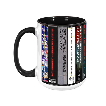 Red Hot Chili Peppers Albums Cassette Retro Collection Accent Mug