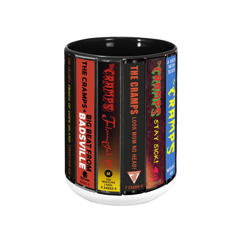 The Cramps Albums Cassette Collection Retro Accent Mug