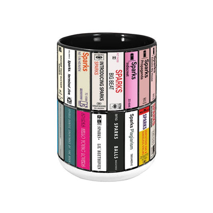 Sparks Albums Cassette Collection Retro Accent Mug