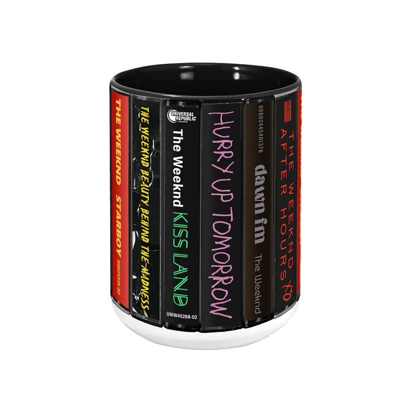 The Weeknd Albums Cassette Collection Retro Accent Mug